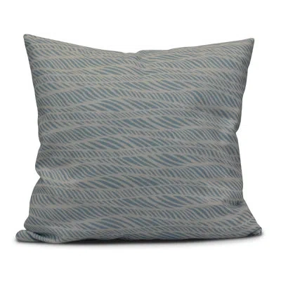 E By Design Rolling Outdoor Square Pillow Cover & Insert In Light Blue