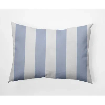 E By Design Rugby Slough Rectangular Cotton Pillow Cover & Insert In Blue