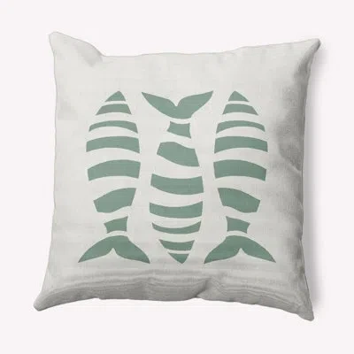 E By Design Sail Sun And Fun Animal Print Throw Pillow In Sage