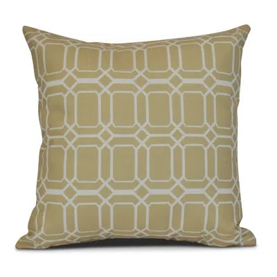 E By Design Sail, Sun, & Fun Coastal Outdoor Square Pillow Cover & Insert In Taupe