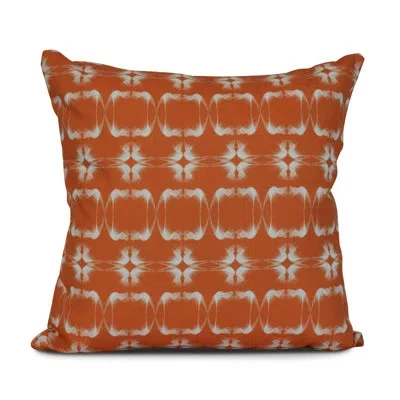 E By Design Sail, Sun, & Fun Outdoor Square Pillow Cover & Insert In Orange