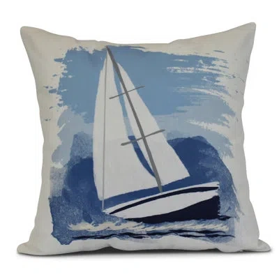 E By Design Sail, Sun, & Fun Sailing The Seas Outdoor Throw Pillow