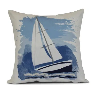 E By Design Sail, Sun, & Fun Square Pillow Cover And Insert