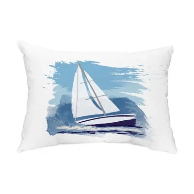 E By Design Sailing The Seas Indoor/outdoor Lumbar Pillow
