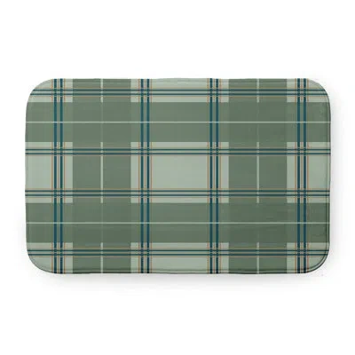 E By Design Scotish Plaid Pet Feeding Placemat In Green