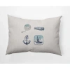 E By Design Sea Tool Rectangular Cotton Pillow Cover And Insert In Off White