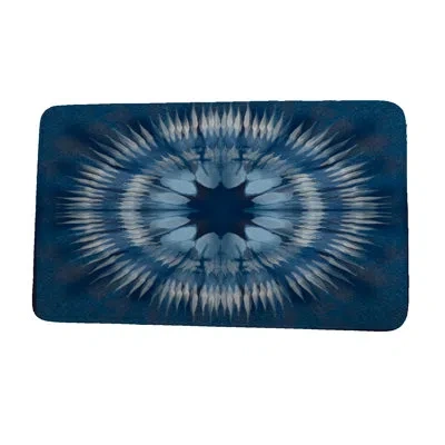 E By Design Shibori Burst Bath Mat In Navy