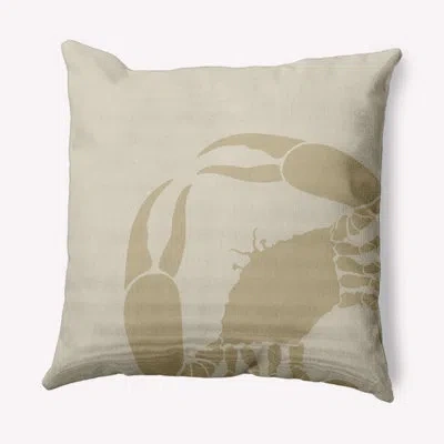E By Design Shirley Mills Crab Pillow Cover And Insert Pan468 In Taupe