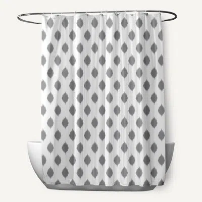 E By Design Single Shower Curtain In Classic Gray