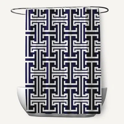 E By Design Single Shower Curtain In Spring Navy