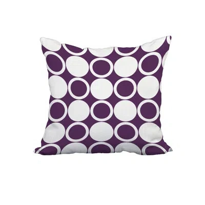 E By Design Small Modcircles Square Cotton Pillow Cover & Insert In Purple