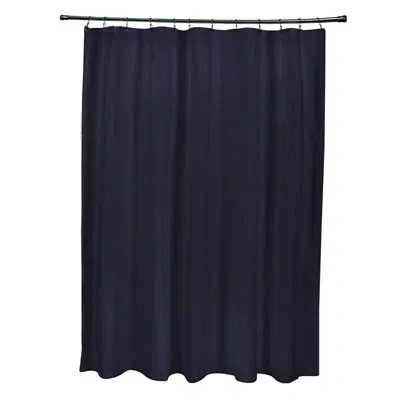E By Design Solids Single Shower Curtain In Navy Blue