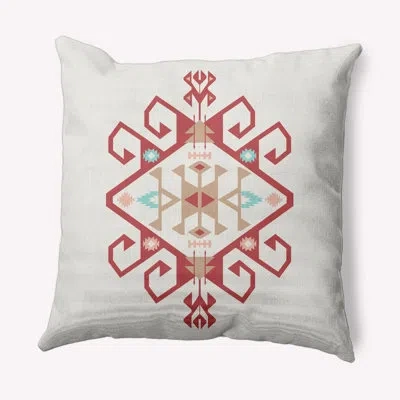 E By Design Southwest Medallion Decorative Throw Pillow In Red