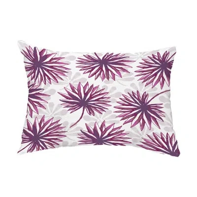 E By Design Spike And Stamp Outdoor Rectangular Pillow Cover & Insert In Purple