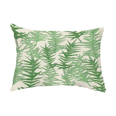 E By Design Spikey Outdoor Pillow Cover & Insert In Green