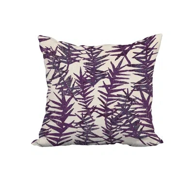 E By Design Spikey Square 100% Cotton Pillow Cover & Insert In Purple