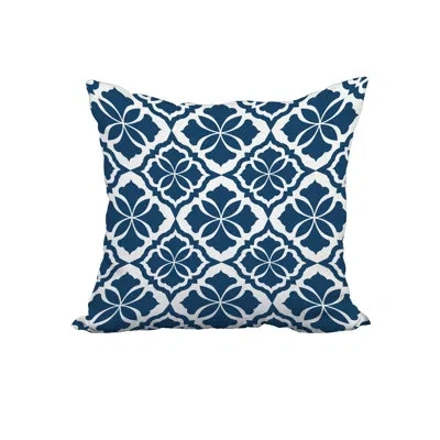 E By Design Square 100% Cotton Pillow Cover & Insert In Blue