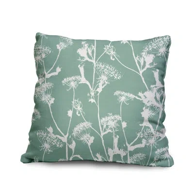 E By Design Square Cotton Pillow Cover & Insert In Green,floral 1