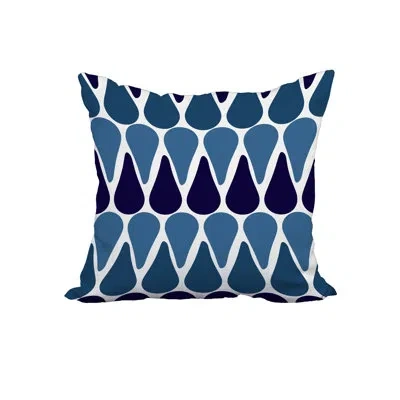 E By Design Square Cotton Pillow Cover And Insert In Navy Blue