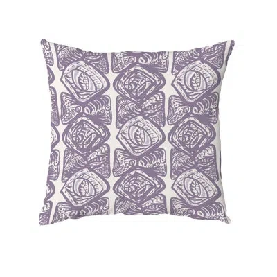 E By Design Square Cotton Pillow Cover & Insert In Purple