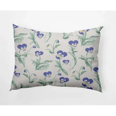 E By Design Square Cotton Pillow Cover & Insert In Purple