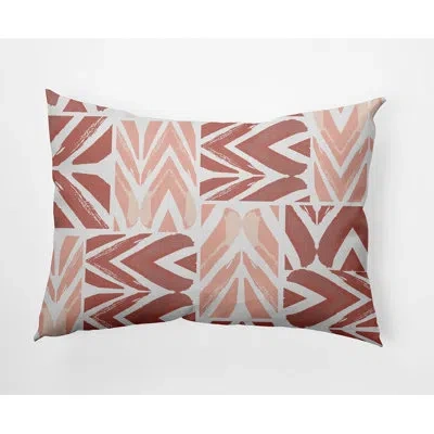 E By Design Square Cotton Pillow Cover & Insert In Terra Cotta