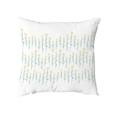 E By Design Square Cotton Pillow Cover & Insert In Yellow