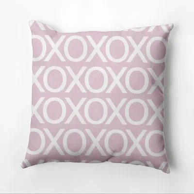 E By Design Square Outdoor Pillow In Pale Pink