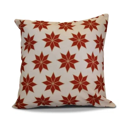E By Design Square Outdoor Pillow In Red