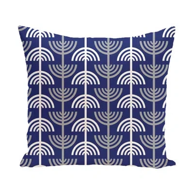 E By Design Square Pillow Cover & Insert In Blue