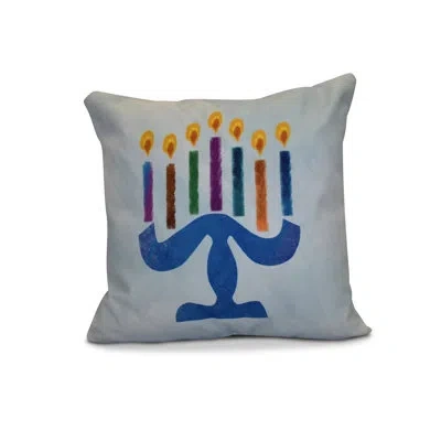 E By Design Square Pillow Cover & Insert In Blue