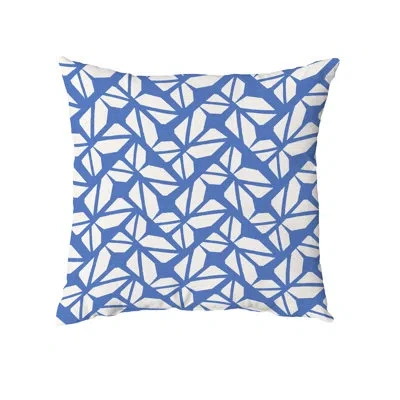 E By Design Square Pillow Cover & Insert In Blue