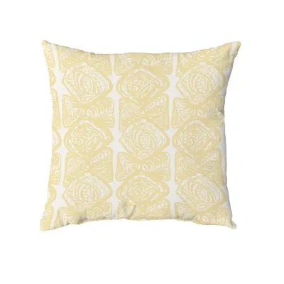 E By Design Square Pillow Cover & Insert In Bright Yellow,geomatric 2