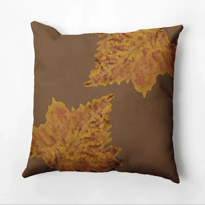 E By Design Square Pillow Cover & Insert In Brown