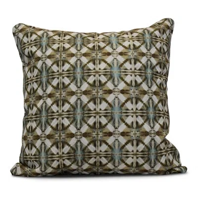 E By Design Square Pillow Cover & Insert In Brown