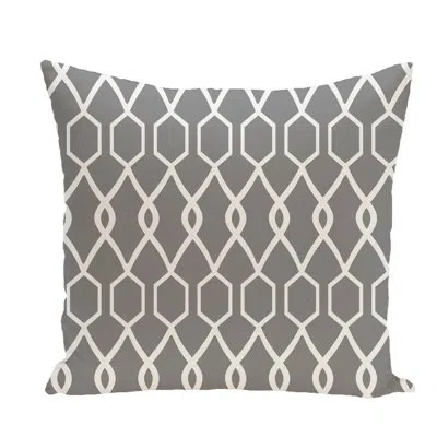 E By Design Square Pillow Cover & Insert In Classic Gray