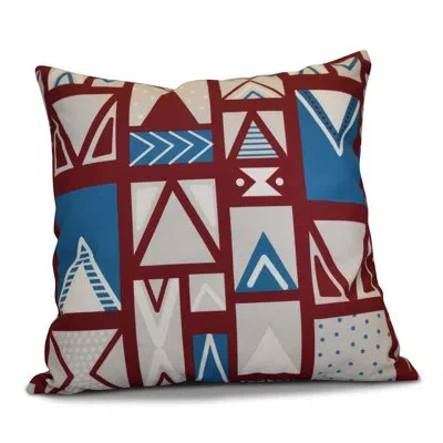 E By Design Square Pillow Cover & Insert In Cranberry