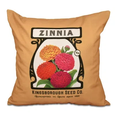 E By Design Square Pillow Cover & Insert In Gold