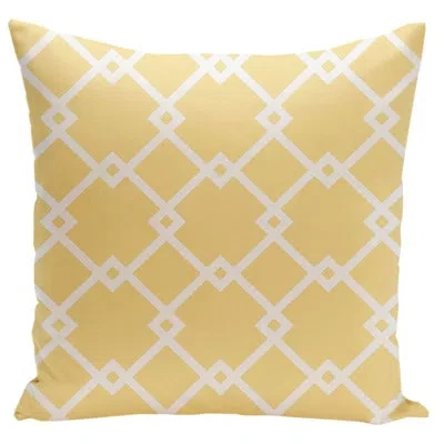E By Design Square Pillow Cover & Insert In Lemon