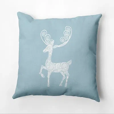 E By Design Square Pillow Cover & Insert In Light Blue