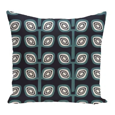 E By Design Square Pillow Cover & Insert In Navy