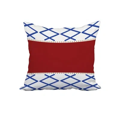 E By Design Square Pillow Cover & Insert In Navy Blue