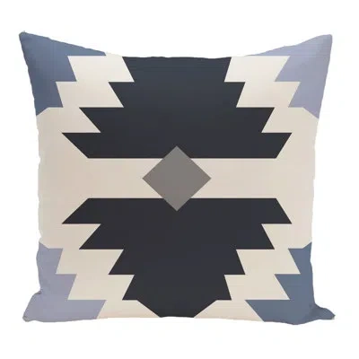 E By Design Square Pillow Cover & Insert In Navy Blue