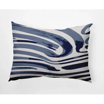 E By Design Square Pillow Cover & Insert In Navy Blue