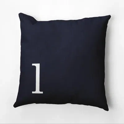 E By Design Square Pillow Cover And Insert In Navy Blue And White