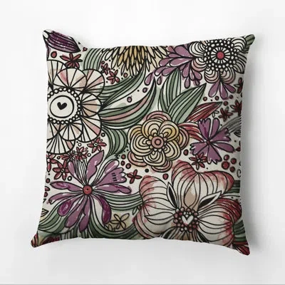 E By Design Square Pillow Cover & Insert In Purple