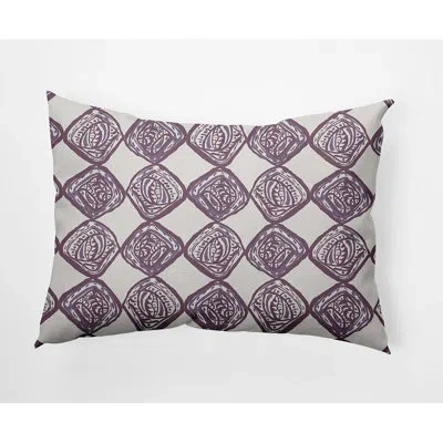 E By Design Square Pillow Cover & Insert In Purple,geometric 2