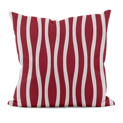 E By Design Square Pillow Cover & Insert In Red