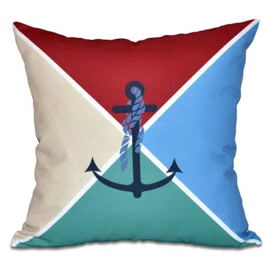 E By Design Square Pillow Cover & Insert In Red