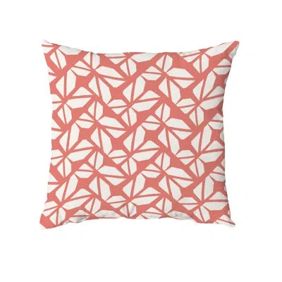 E By Design Square Pillow Cover & Insert In Terra Cotta